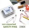 50 Pack Large Safety Pins - 3 Inch Heavy Duty Steel Pins for Blankets, Crafts, Quilting, Laundry & Upholstery – Extra Strong Brooch Backs & Curtain Fasteners